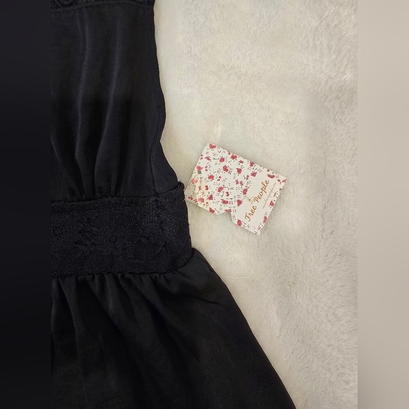 Free People Black Lace Mini Dress Tea For Two Size Xs - Picture 5 of 8
